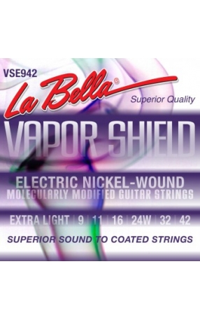 מיתרים לגיטרה חשמלית LA BELLA VAPOR SHIELD 9-42