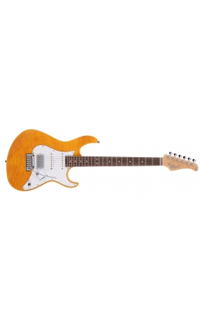 גיטרה חשמלית CORT G280 SELECT AMBER Flamed Maple Top HSS