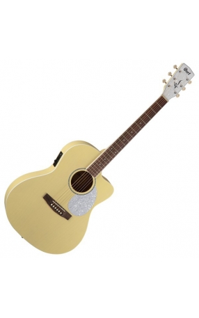 גיטרה אקוסטית מוגברת בצבע צהוב CORT Classic PYOP