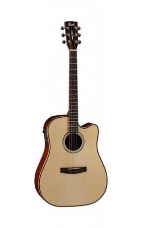 גיטרה אקוסטית מוגברת כולל ארגז CORT AS-M4 NAT