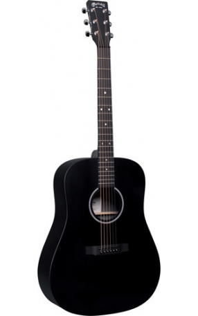 גיטרה אקוסטית שחורה מוגברת + נרתיק MARTIN DX1E-02 BLACK
