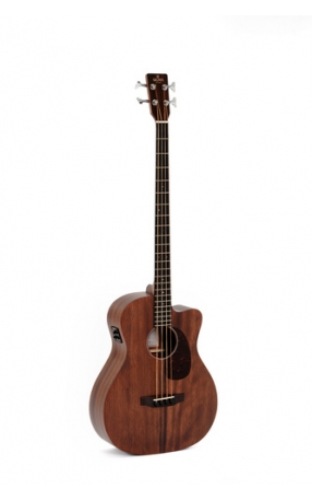 גיטרה בס אקוסטית מוגברת כולל נרתיק SIGMA BMC-15E CUTAWAY Mahogany
