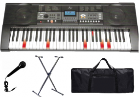 ערכה KL83UT אורגנית 5 אוק' טאץ' קלידים מוארים כולל נרתיק סטנד מיקרופון Joy Keyboard w/Touch and Lighted Keys Bundle