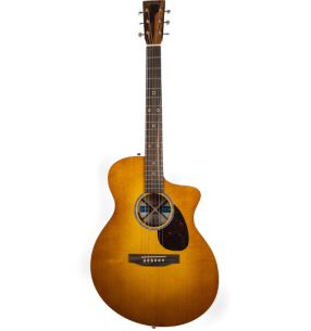 גיטרה אקוסטית מוגברת + נרתיק MARTIN SC-13E Modern Mezcal Burst / Koa