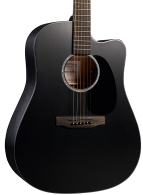 גיטרה אקוסטית מוגברת + נרתיק MARTIN DC-10E Modern Black CUTAWAY