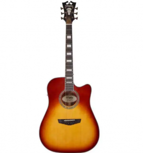 גיטרה אקוסטית מוגברת D'Angelico PREMIER GRAMERCY TRANS BLACK CHERRY BURST CUTAWAY