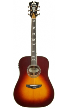 גיטרה אקוסטית מוגברת כולל ארגז D'Angelico EXCEL LEXINGTON VINTAGE SUNBURST