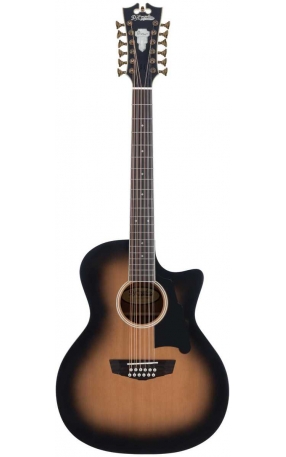 גיטרה אקוסטית 12 מיתרים מוגברת D'Angelico PREMIER FULTON AGED BURST CUTAWAY